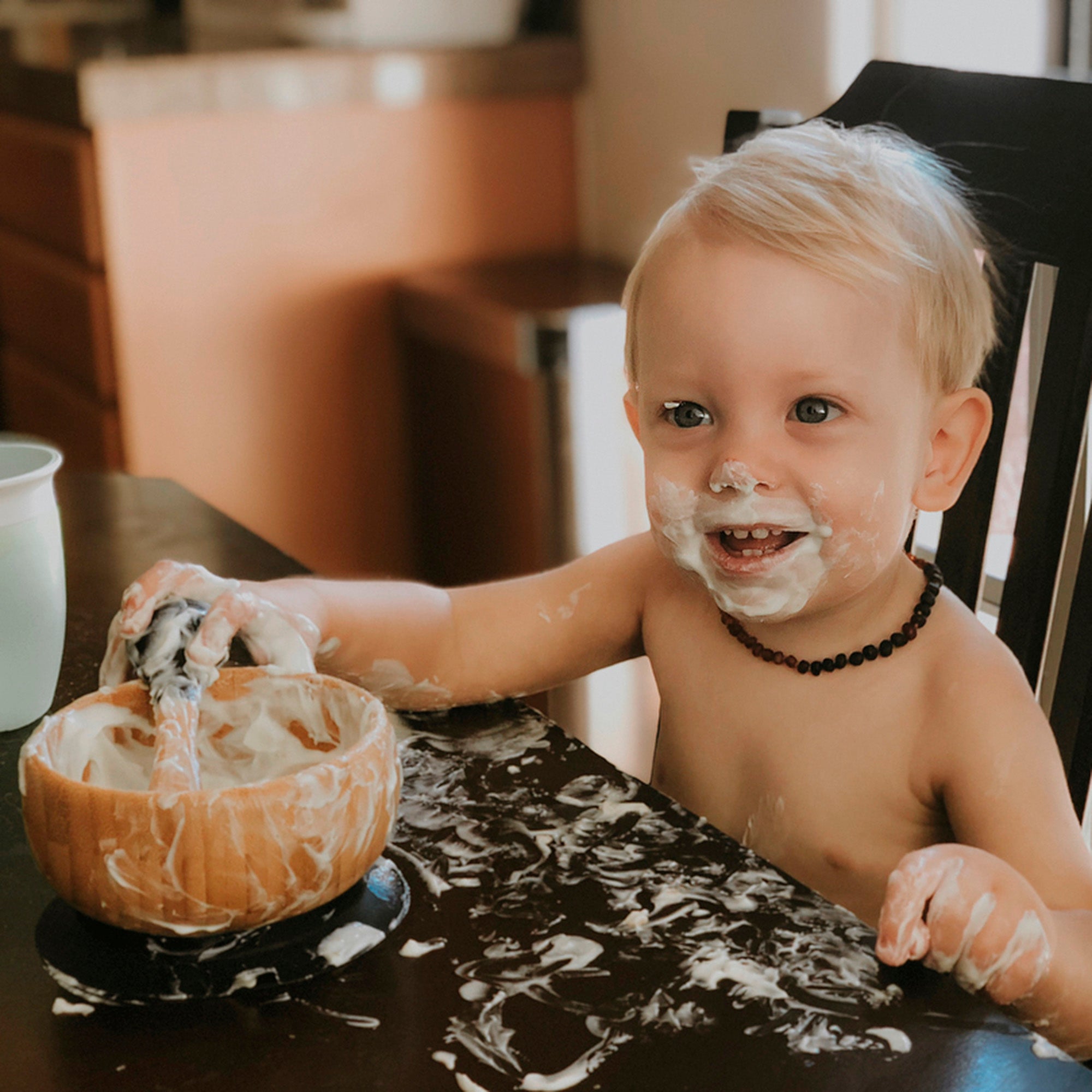 Baby Bowl + Spoon | Bamboo & Silicone