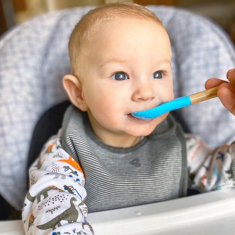 Avanchy | Bamboo Baby Spoons - BLW Infant Self Feeding Single Spoon