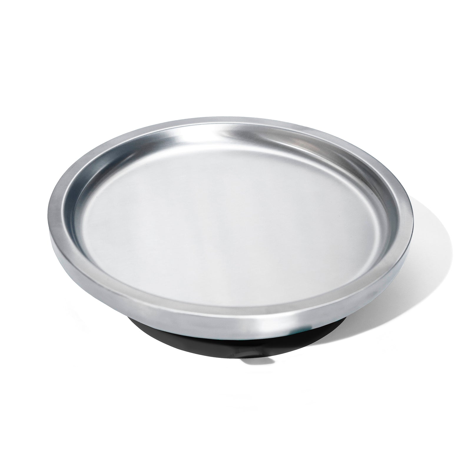 Baby Round Open Plate | Stainless Steel & Silicone