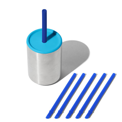 8 oz Medium Sippy Cup + Straw | Stainless Steel