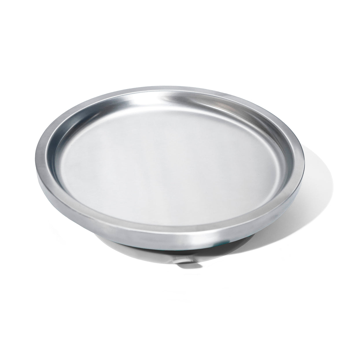 Baby Round Open Plate | Stainless Steel & Silicone