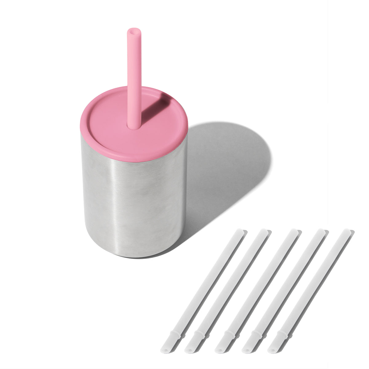 8 oz Medium Sippy Cup + Straw | Stainless Steel