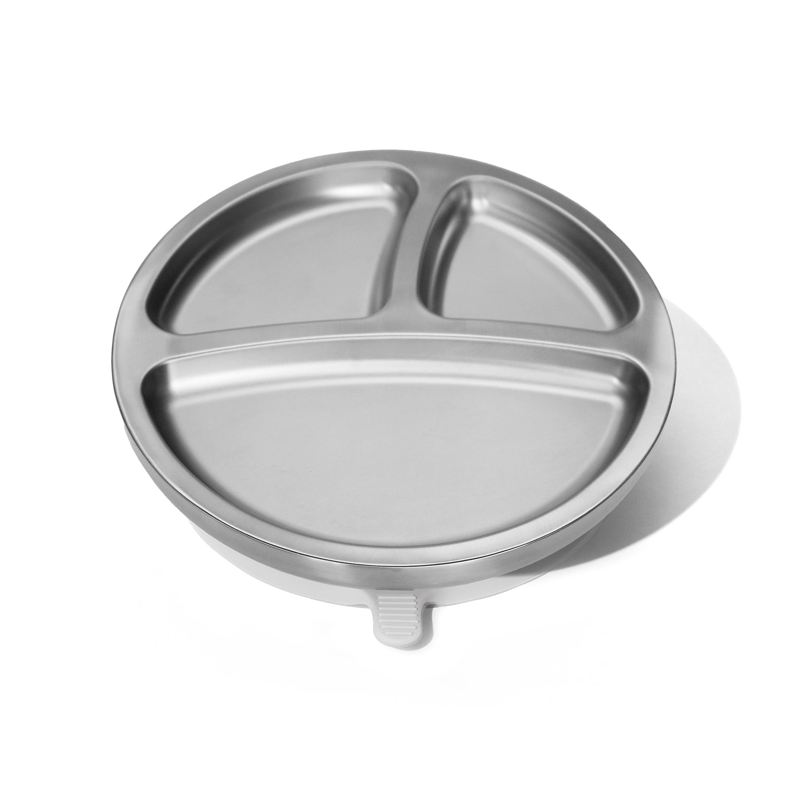Baby Round Divided Plate | Stainless Steel & Silicone
