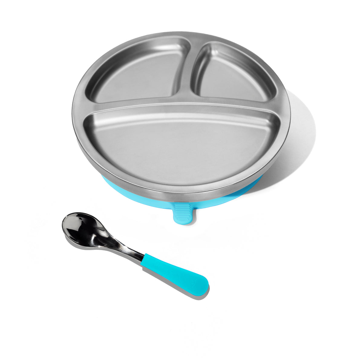 Stainless Steel Suction Baby Plate | Round Divided