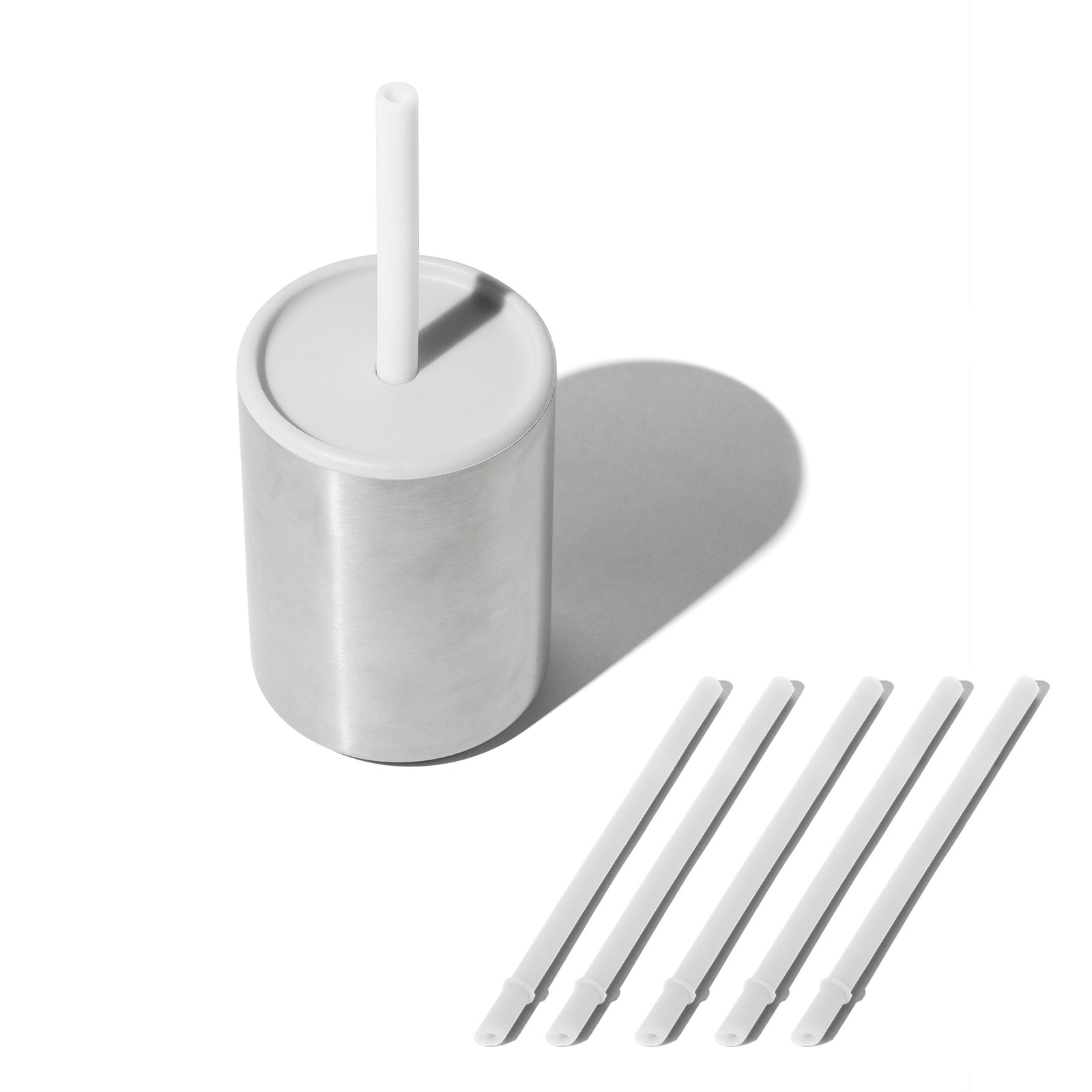 8 oz Medium Sippy Cup + Straw | Stainless Steel