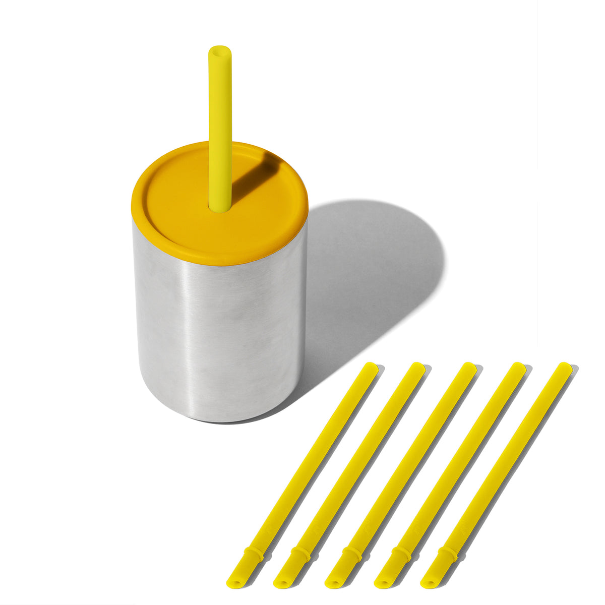 8 oz Medium Sippy Cup + Straw | Stainless Steel