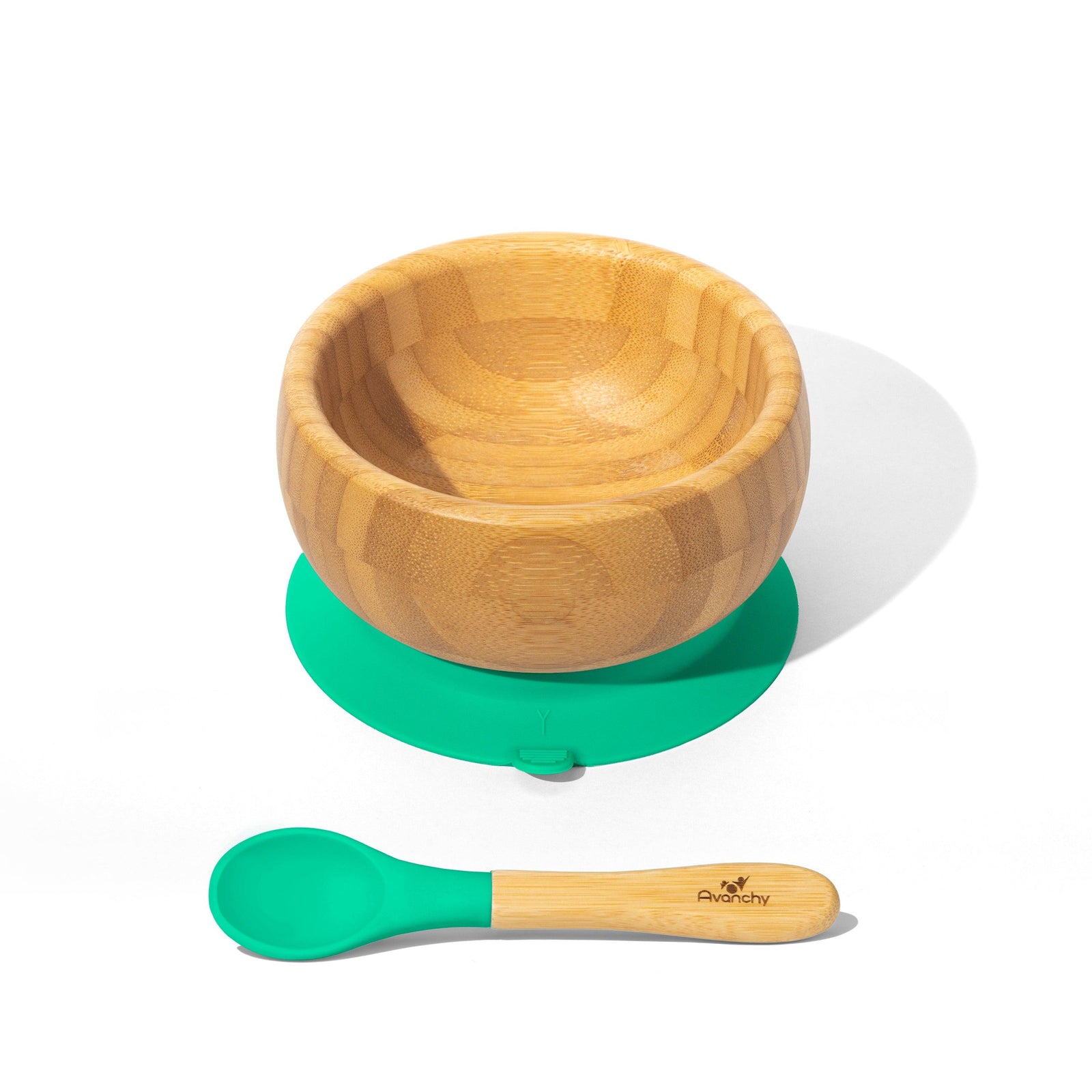 Avanchy Bamboo Baby Bowls BLW Suction Infant Feeding Bowl Spoon