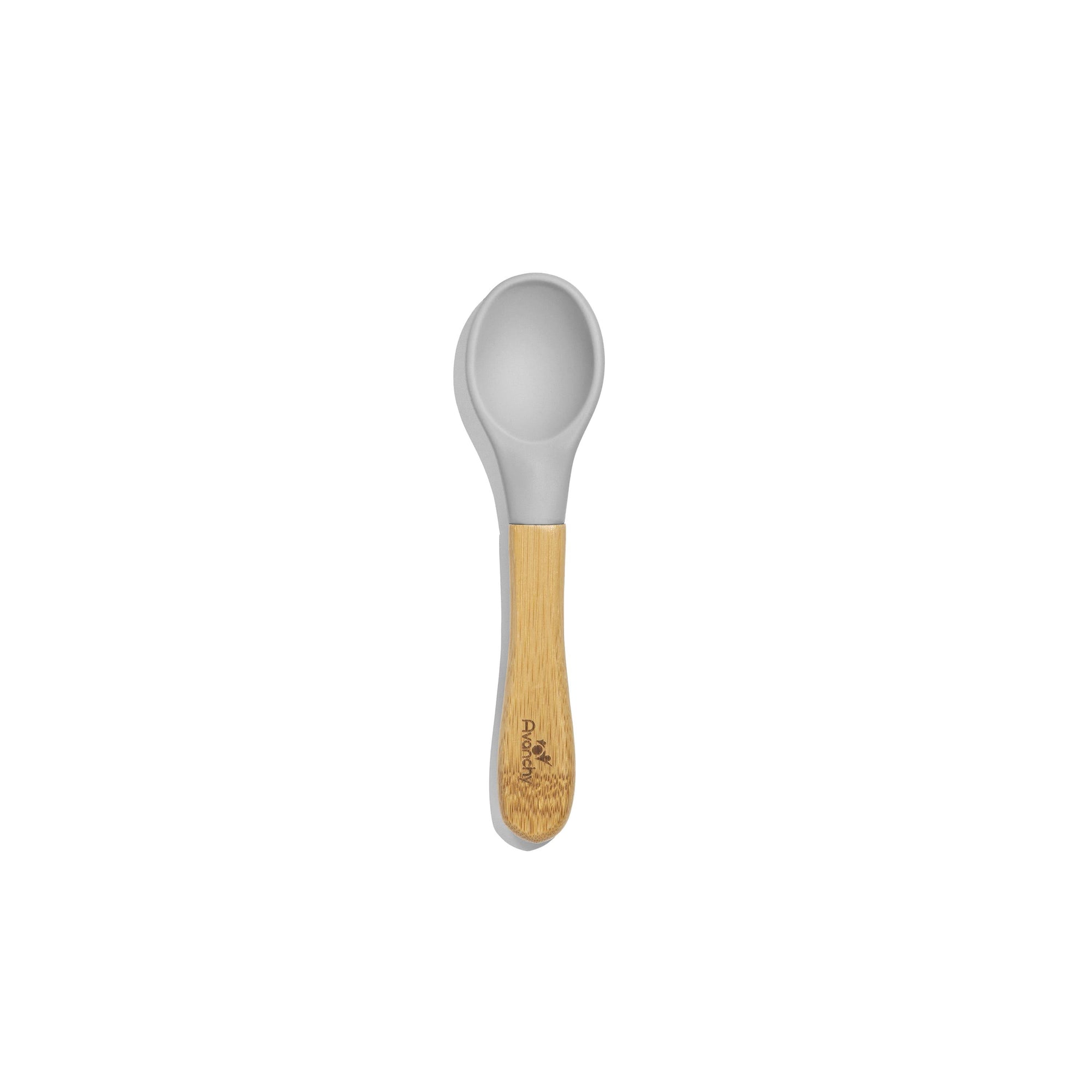 Bamboo BLW Baby Infant Self Feeding Single Spoon | Wide-Short - Avanchy Sustainable Baby Dishware