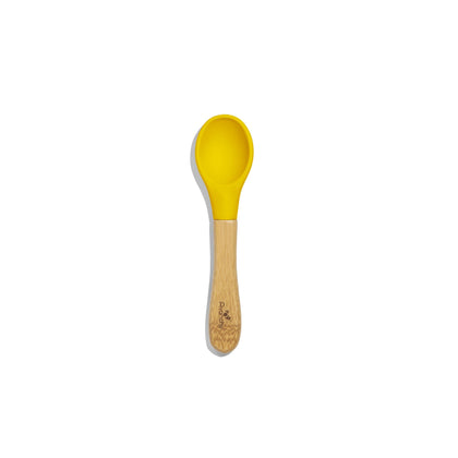 Bamboo BLW Baby Infant Self Feeding Single Spoon | Wide-Short - Avanchy Sustainable Baby Dishware
