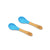 Bamboo BLW Baby Infant Self Seeding Spoons | Wide-Short - Avanchy Sustainable Baby Dishware