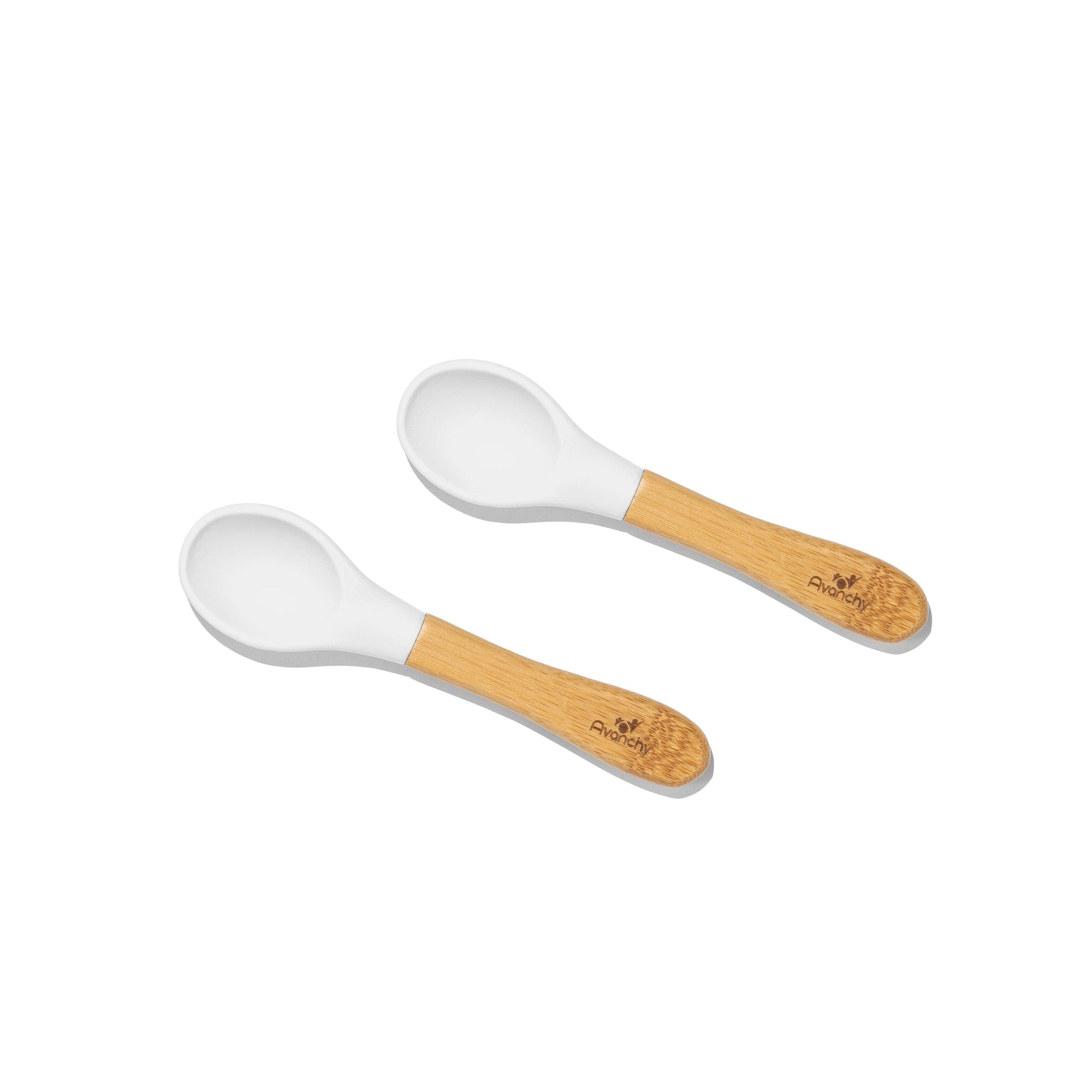 Bamboo BLW Baby Infant Self Seeding Spoons | Wide-Short - Avanchy Sustainable Baby Dishware