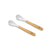 Bamboo Infant Spoons - BLW Baby Self Feeding Spoon | Thin - Long - Avanchy Sustainable Baby Dishware