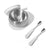 Stainless Steel Baby Bowl Bundle - BLW Removeable Suction Infant Feeding Bowl + Lid + 2 Spoons Set - Avanchy Sustainable Baby Dishware