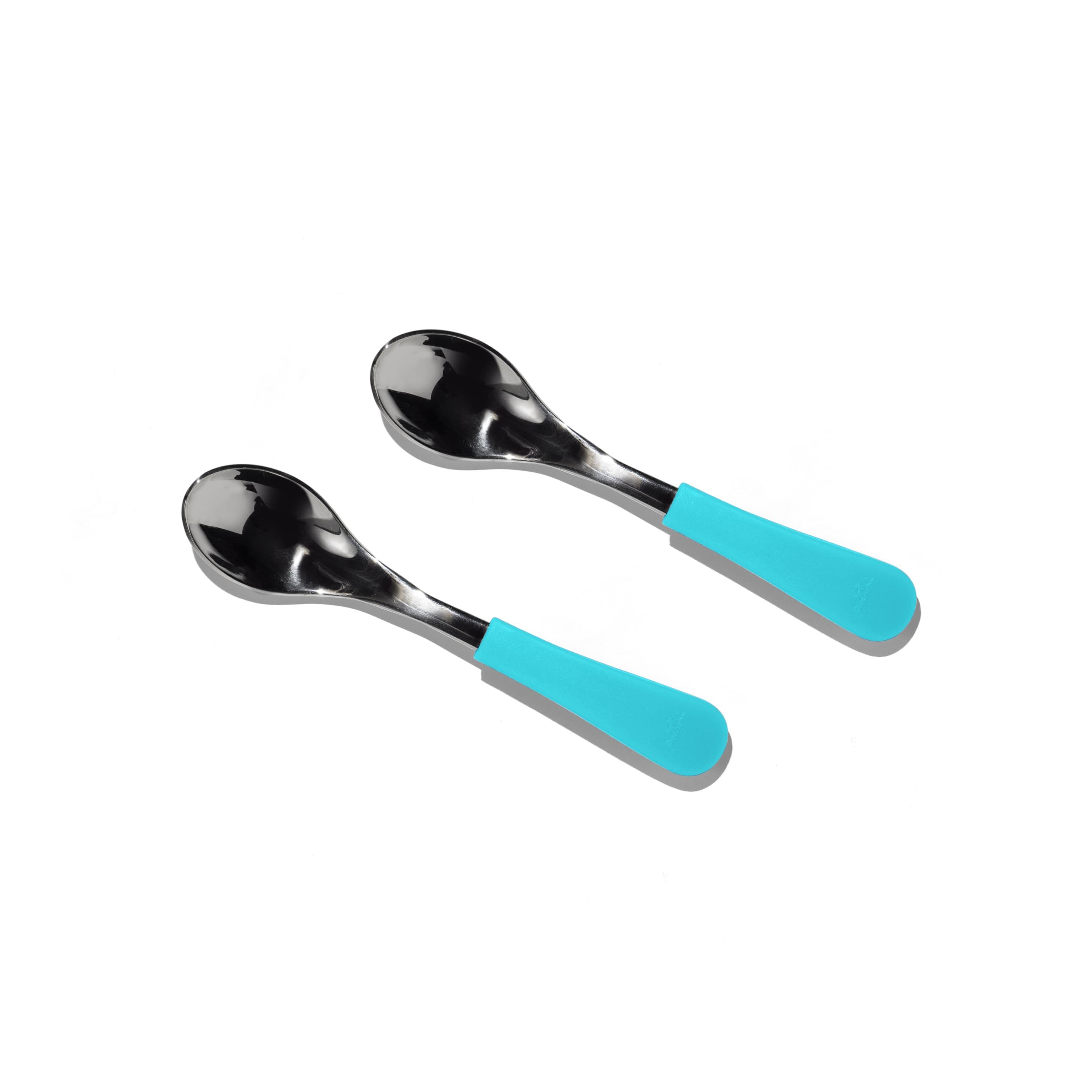 Avanchy Stainless Steel Baby Spoons: 2-Pack for Self-Feeding Babies ...