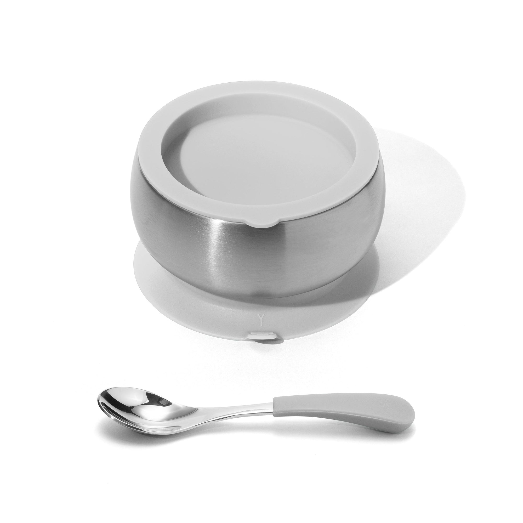 Stainless Steel Baby Suction Bowl + Spoon - Avanchy Sustainable Baby Dishware