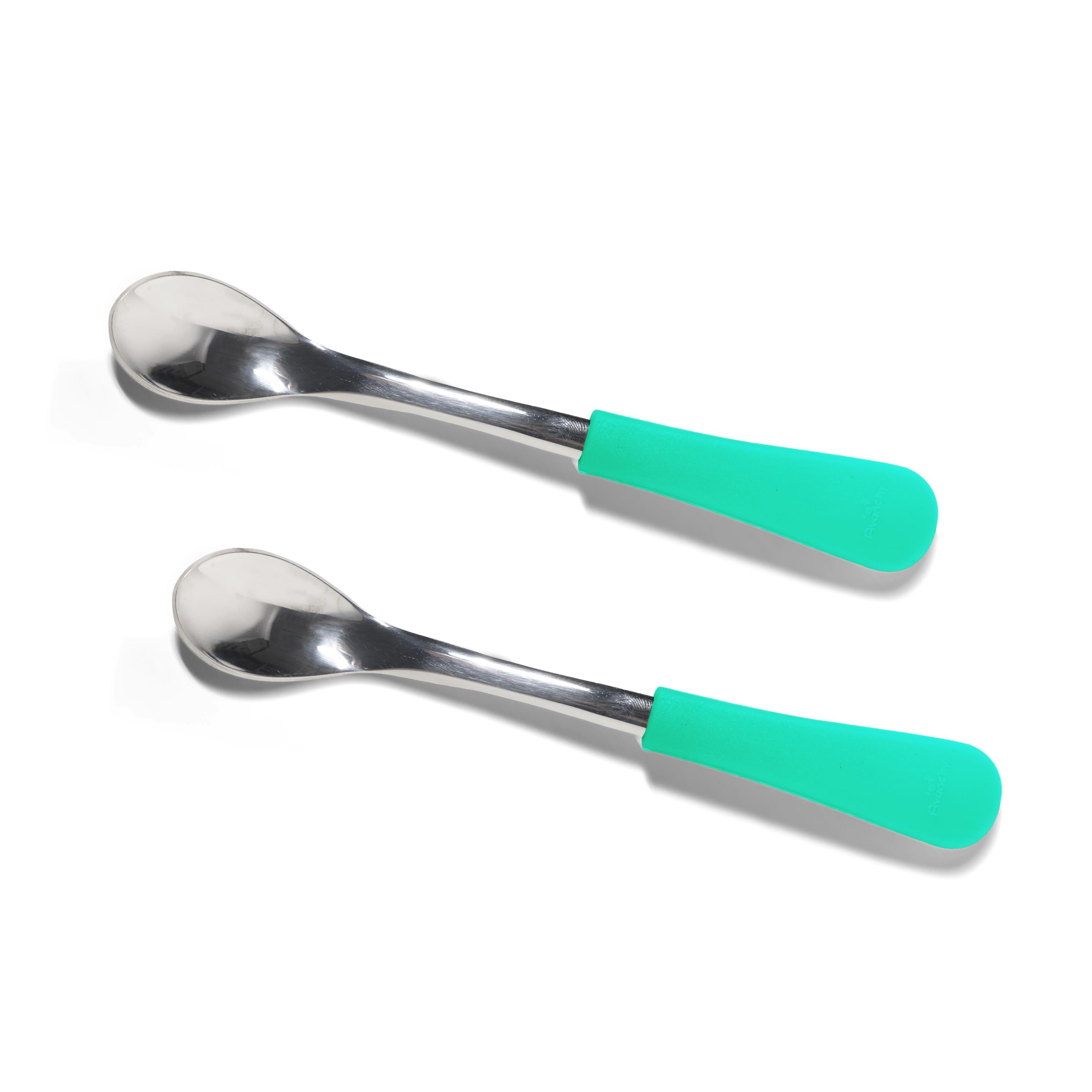 Stainless Steel Infant Spoons BLW Baby Self Feeding Avanchy