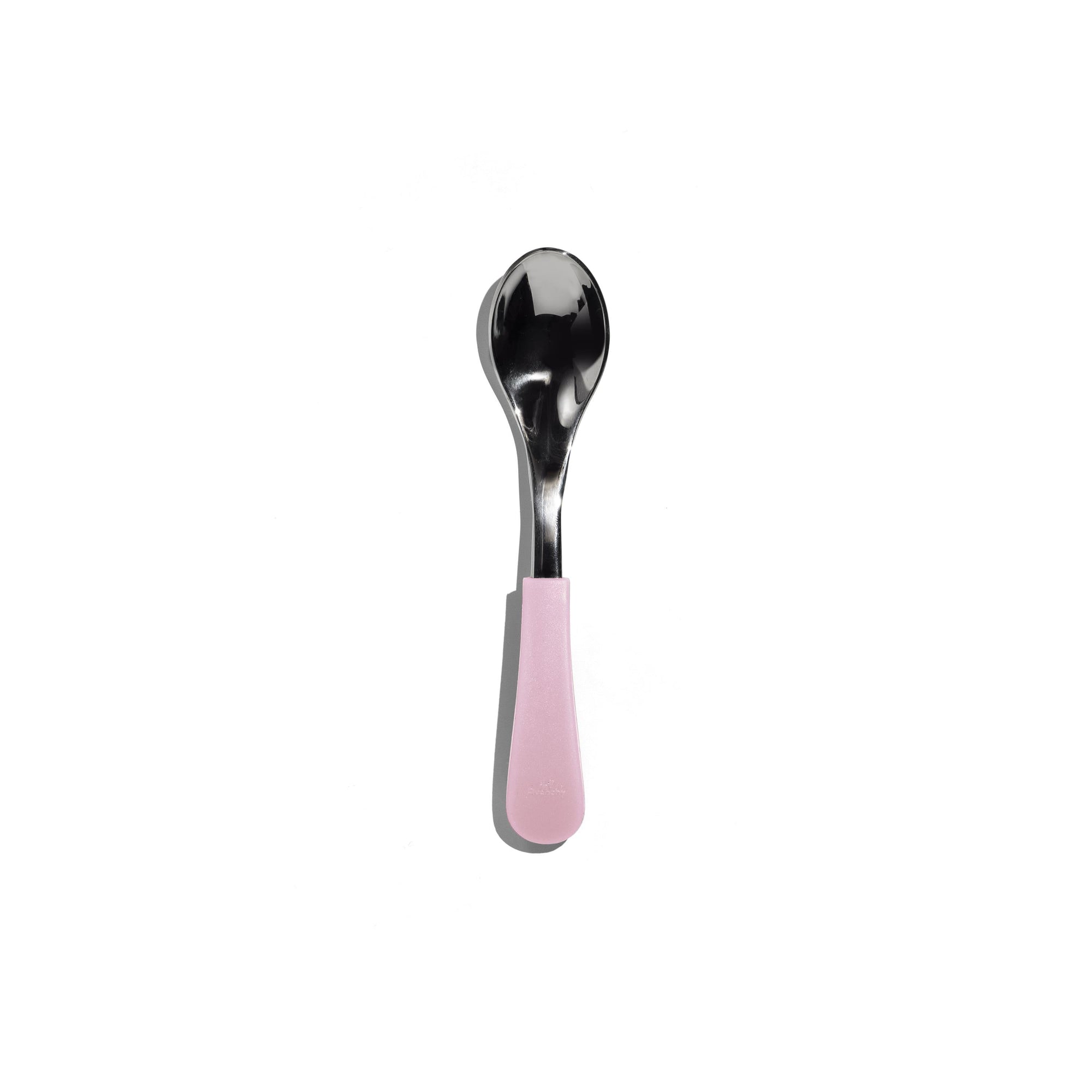 Stainless Steel Single Baby Spoon - BLW Infant Self Feeding Spoons | Wide - Short - Avanchy Sustainable Baby Dishware