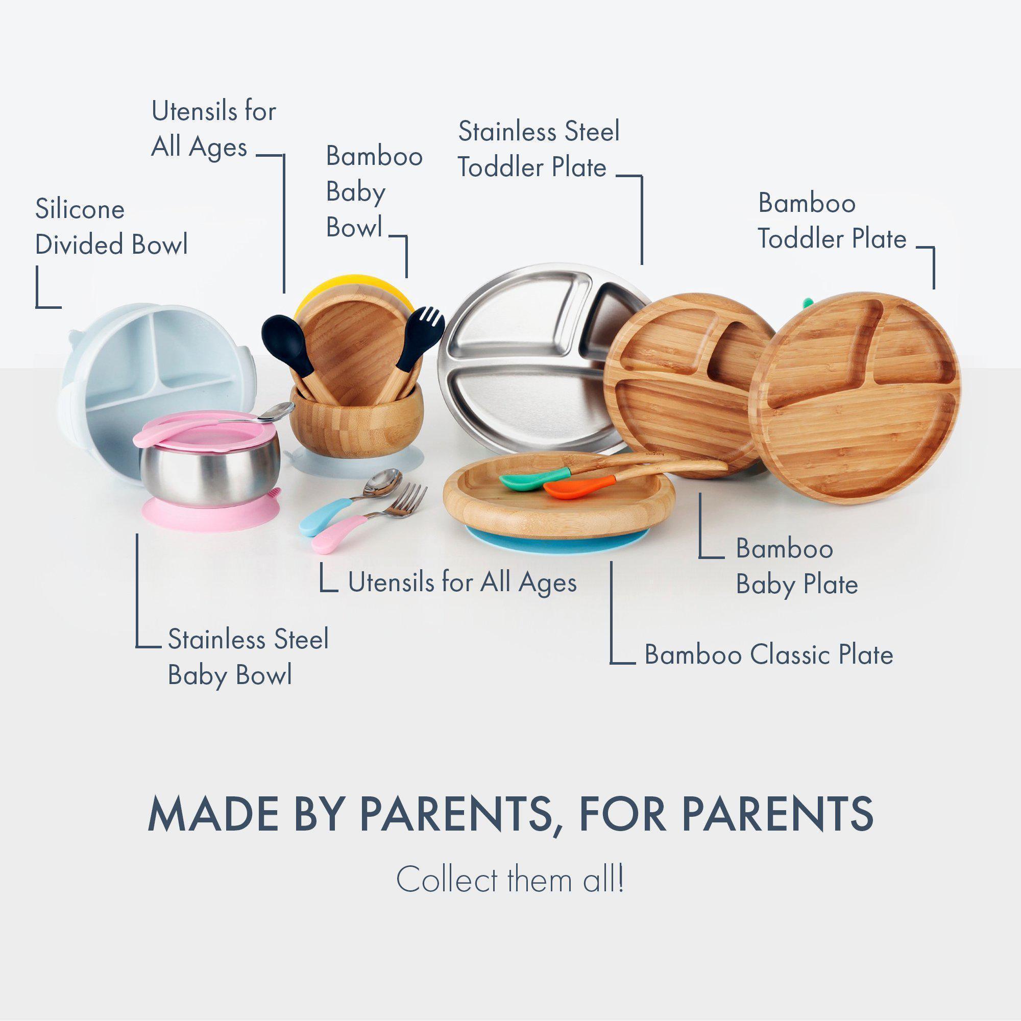 Bamboo Training Single Fork - Baby Led Weaning Forks - BLW 6 months - Avanchy Sustainable Baby Dishware