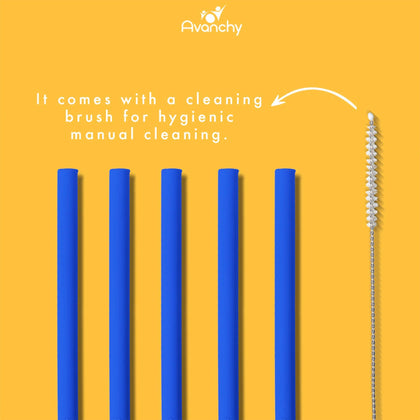 Silicone Baby Straws - Avanchy Sustainable Baby Dishware